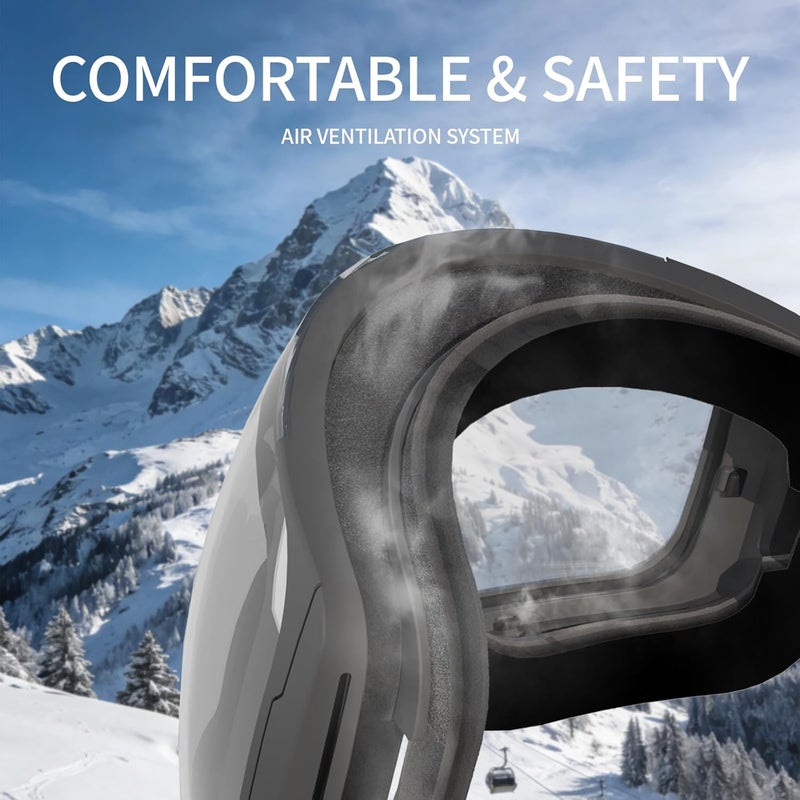 Veltuno Ski Goggles for Men Women Adult & Youth, OTG Snowboard Goggles Anti Fog, Snow Goggles UV Protection Wide Vision - Image 5
